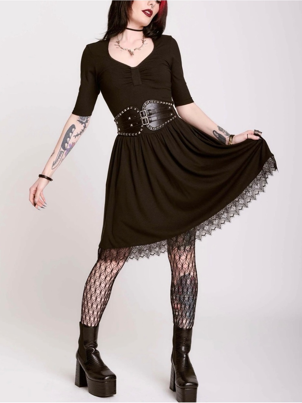 Midnight Hour RIB SWEETHEART DRESS 
Brand new - not used